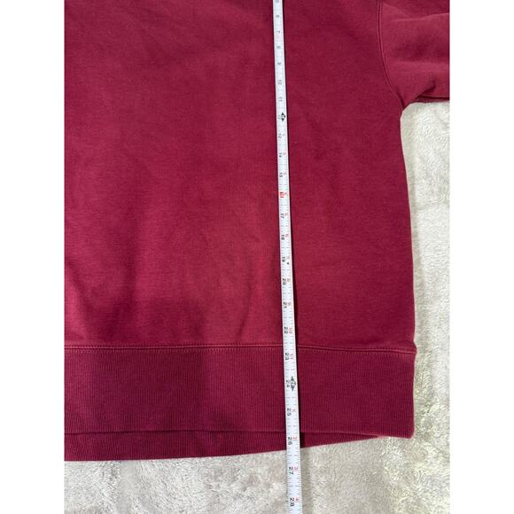 Fabletics Burgundy Split Shoulder Fleece Sweatshirt Athletic Workout Womens XL - Picture 5 of 6